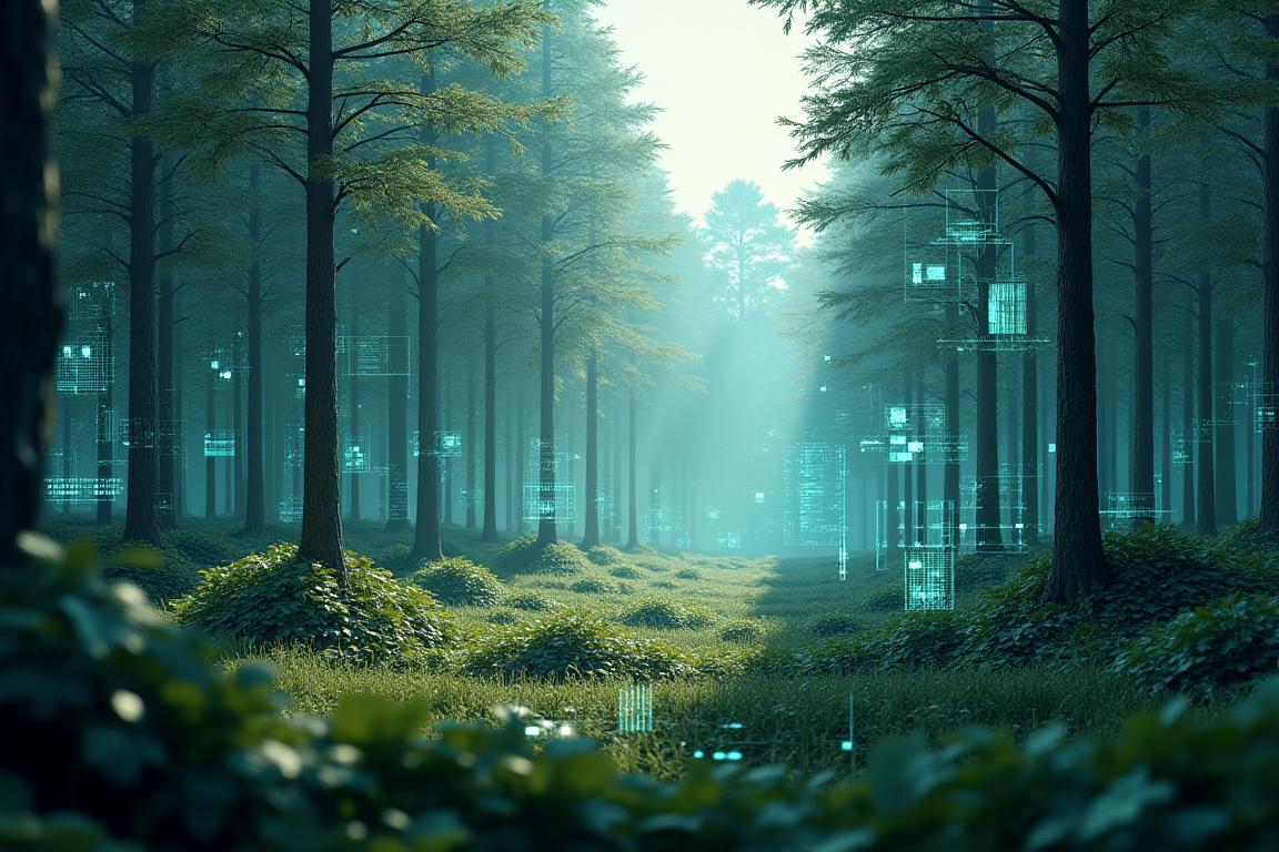 Digital twin forest ecosystem visualization